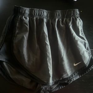 Grey and Black nike athletic shorts